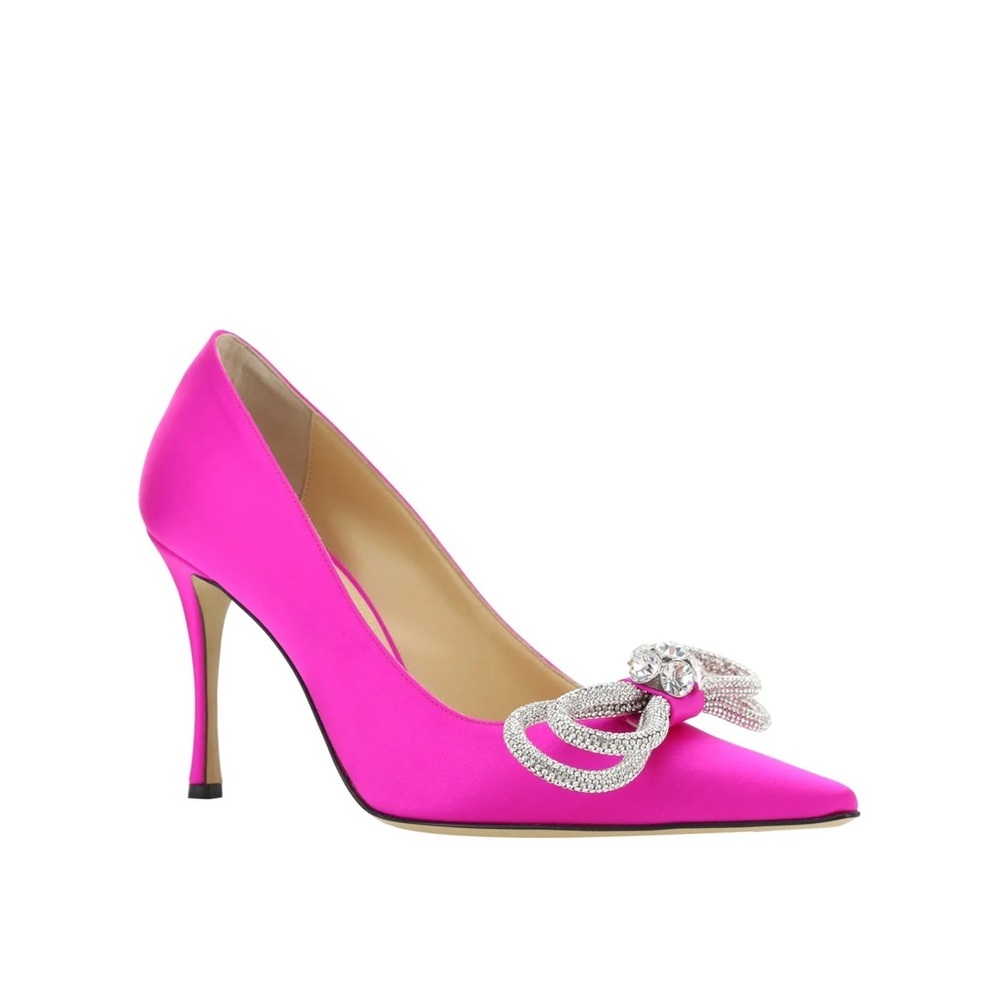Mach & Mach Double Bow Heels - Fuchsia Pink